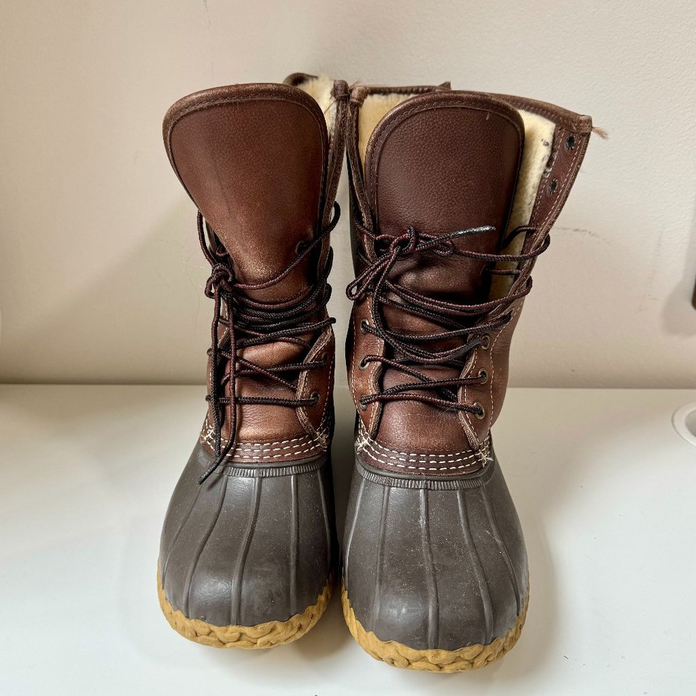 LL Bean Bean Boots Sherpa Women's 8 Made in USA